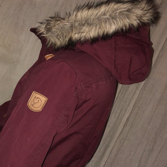 Fjallraven G1000 Singi burgundy DOWN jacket M $600 - Picture 3 of 7